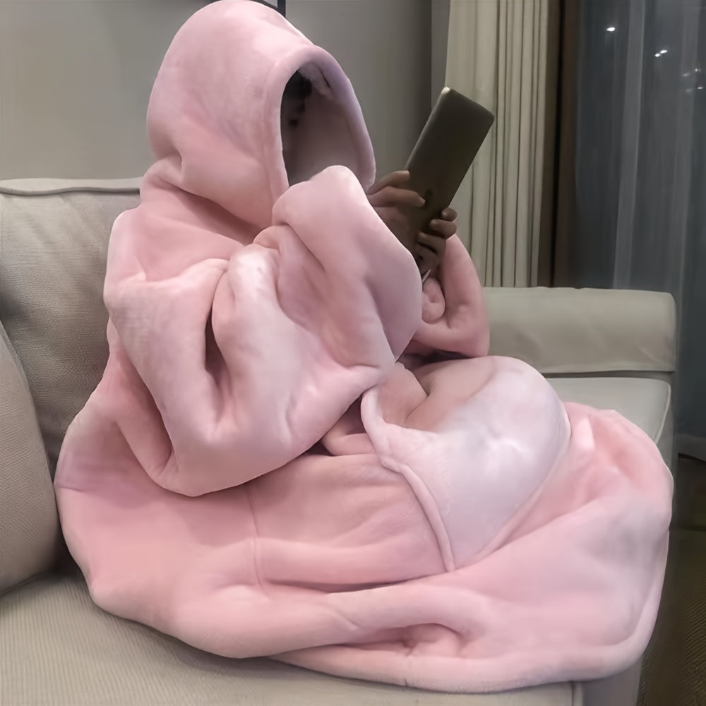 Versatile Hoodie Blanket Featuring a Spacious Kangaroo Pocket