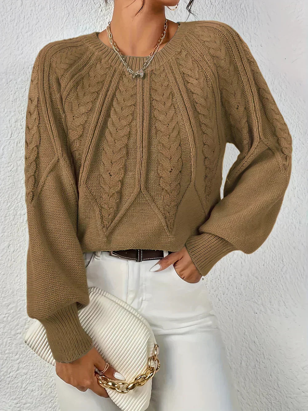 Autumn Cable Knit Sweater for Women