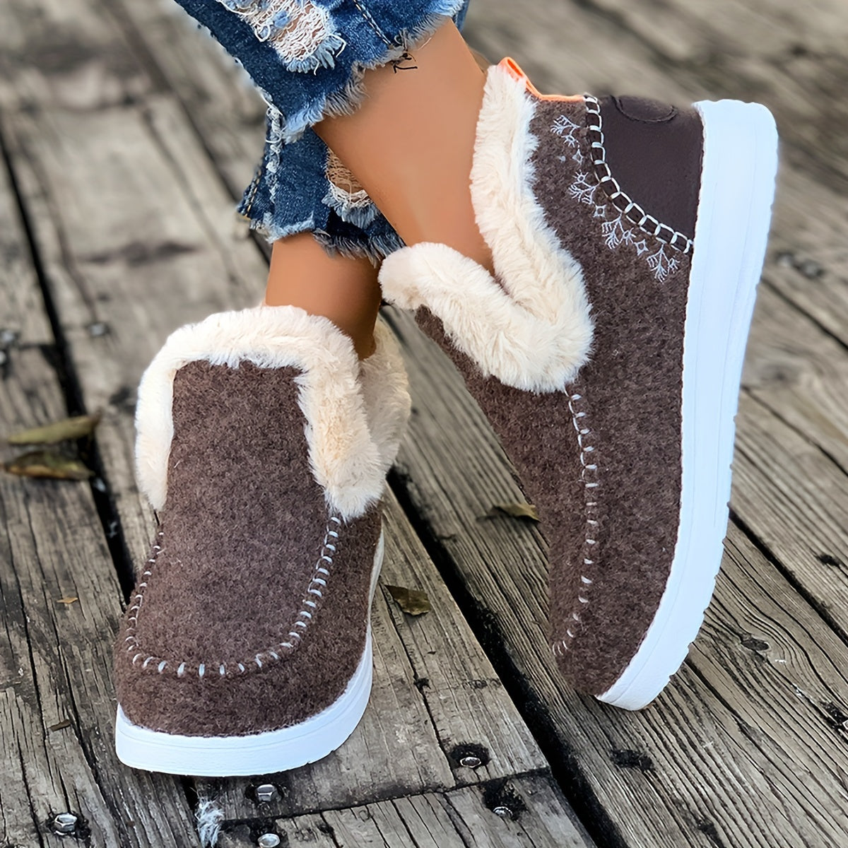 Women's Cozy Anti-Slip Winter Slippers with Plush Interior