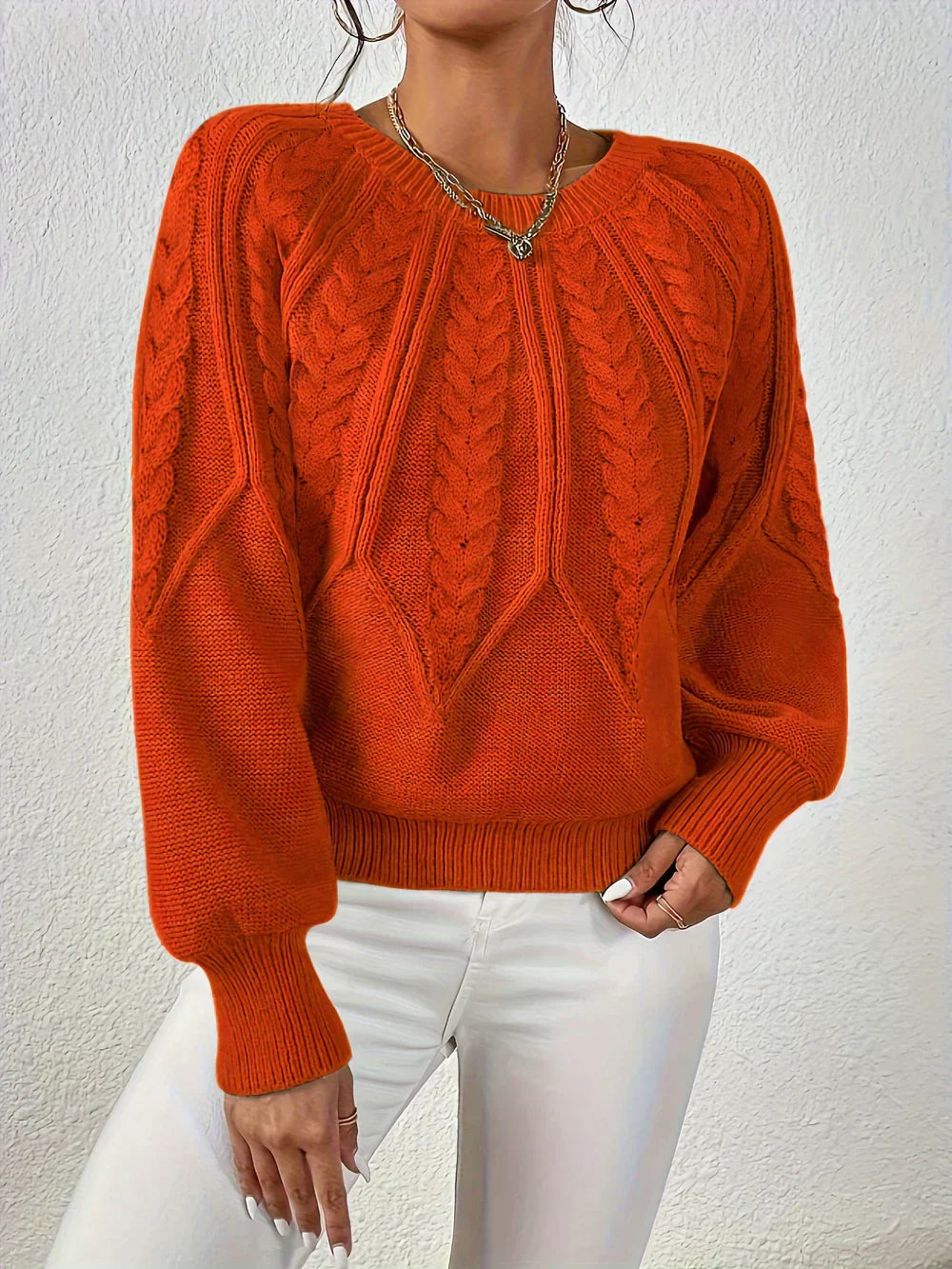 Autumn Cable Knit Sweater for Women