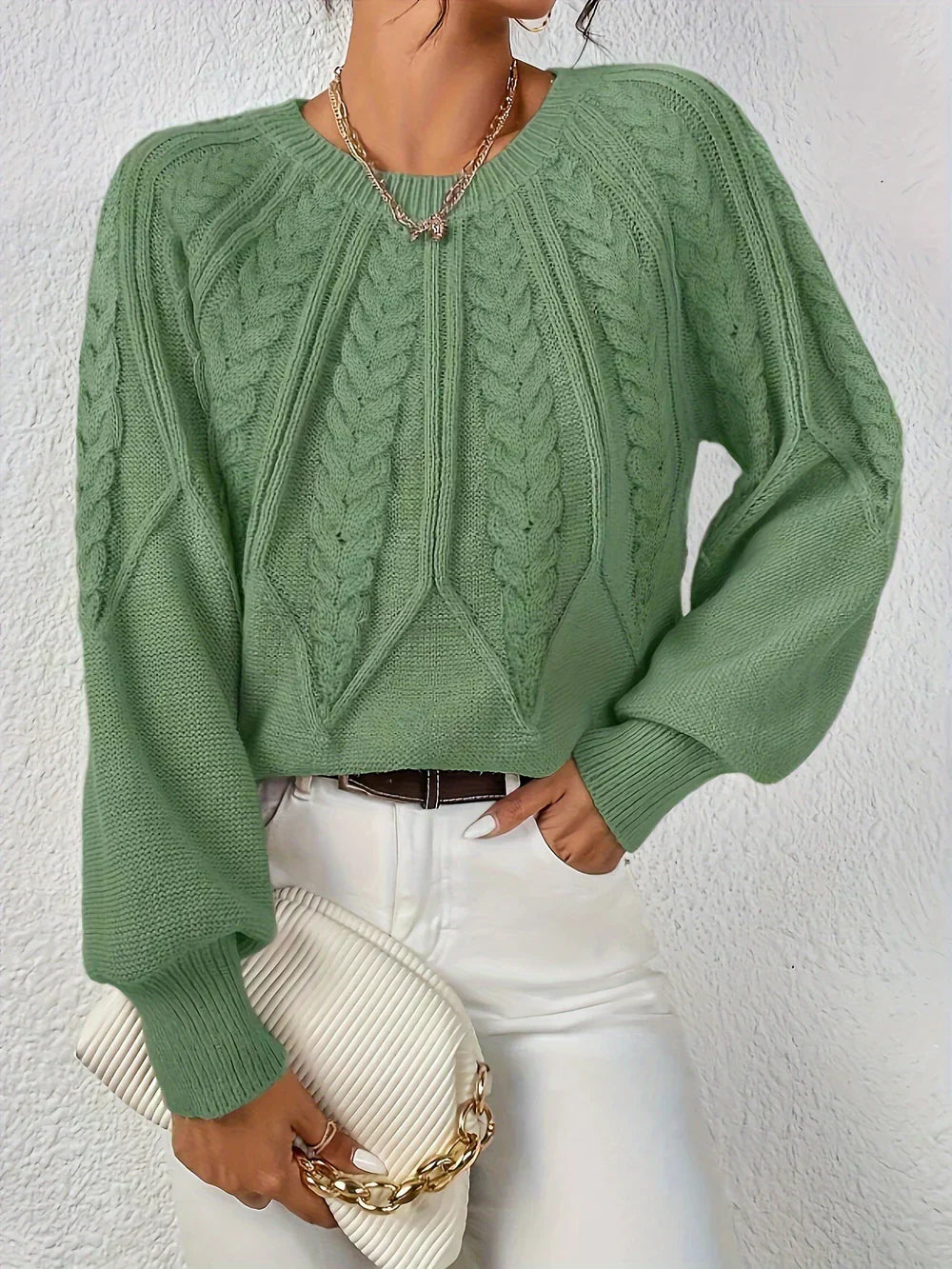 Autumn Cable Knit Sweater for Women