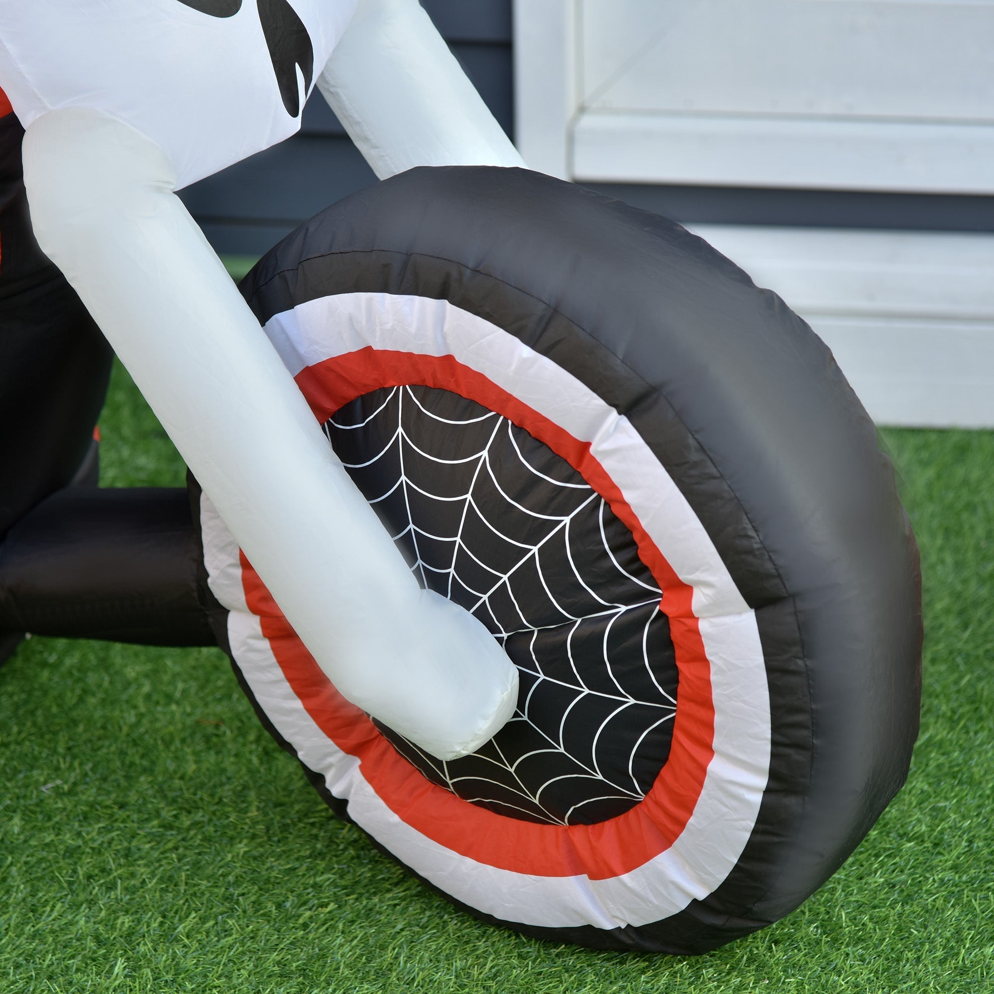 Inflatable Halloween Motorcycle Rider - Spooky LED Decoration (180×55×120 cm)