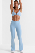 High-Waisted Flared Leggings with Shaping Effect for Women