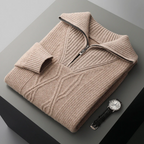 Taranto Merino Wool Zip-Up Sweater