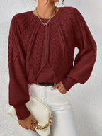 Autumn Cable Knit Sweater for Women
