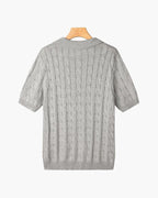 FLORENCE Cable Knit Polo Shirt
