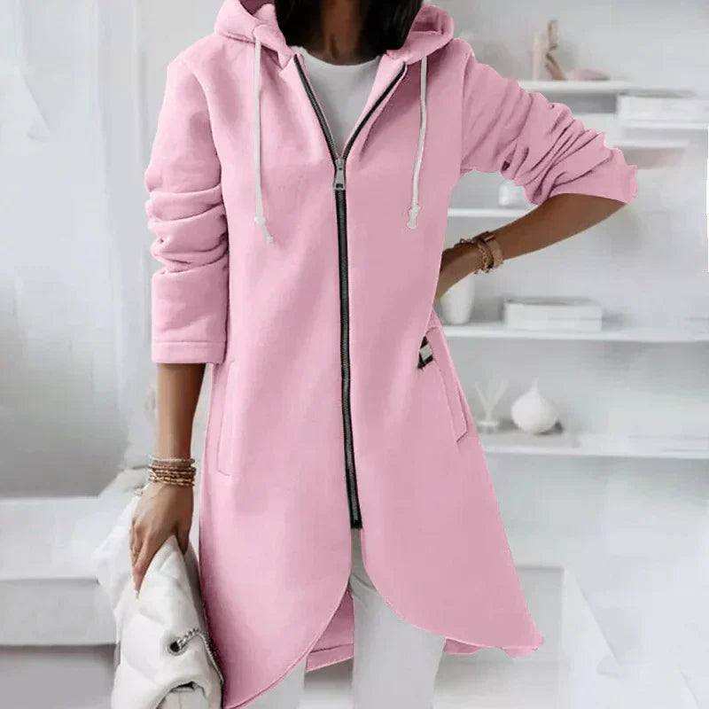 WW | Zip-Up Long Hooded Jacket