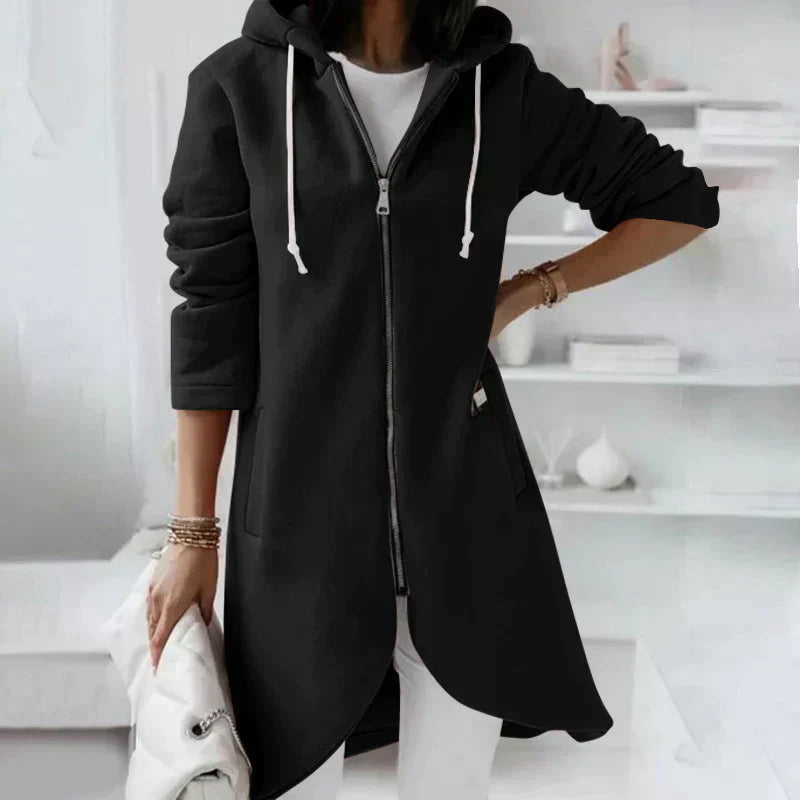 WW | Zip-Up Long Hooded Jacket