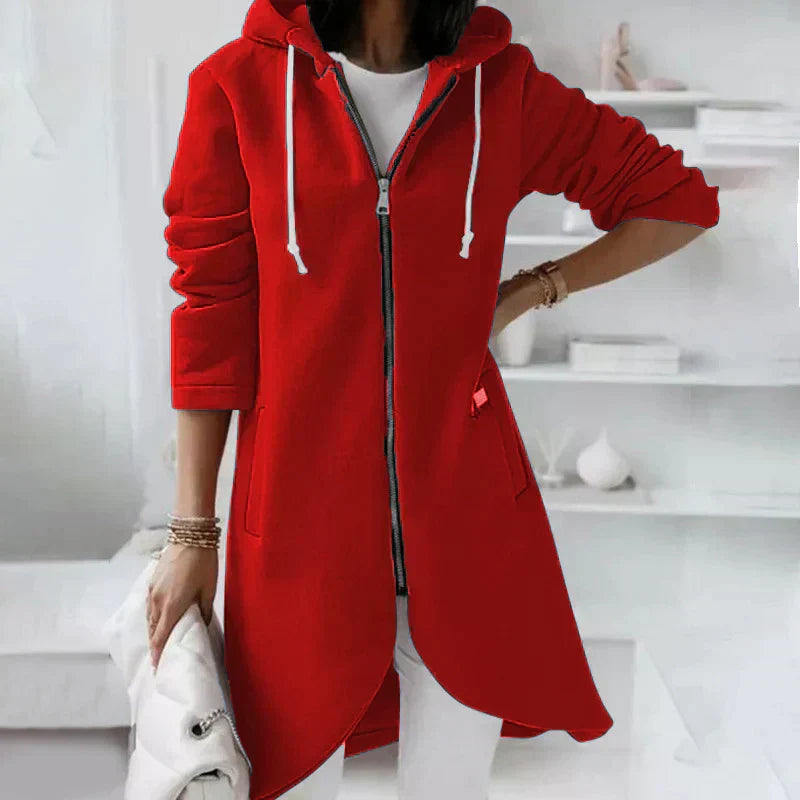 WW | Zip-Up Long Hooded Jacket
