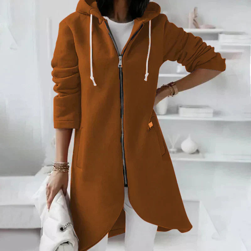 WW | Zip-Up Long Hooded Jacket