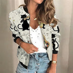 Liora - Graphic Print Bomber Jacket