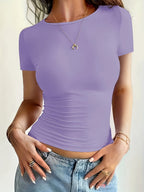 Kyana - Stretchy Fitted Basic Tee