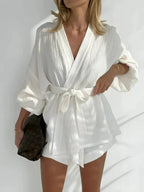 Sheila - Breezy White Kimono Ensemble