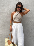Mette-Rae - Crossback Halter Tank Top