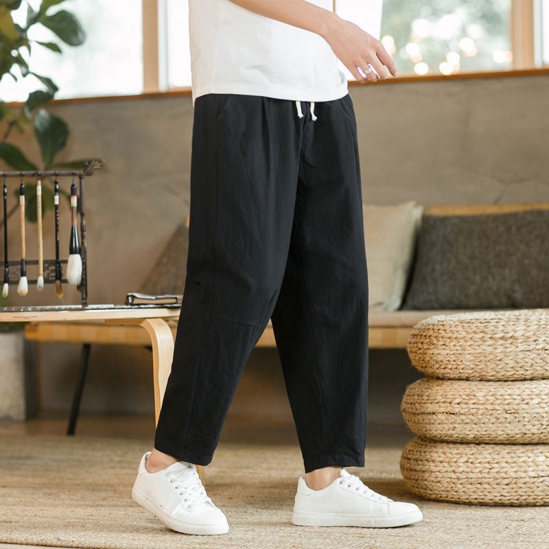 JEJU Relaxed Linen Wide-Leg Pants