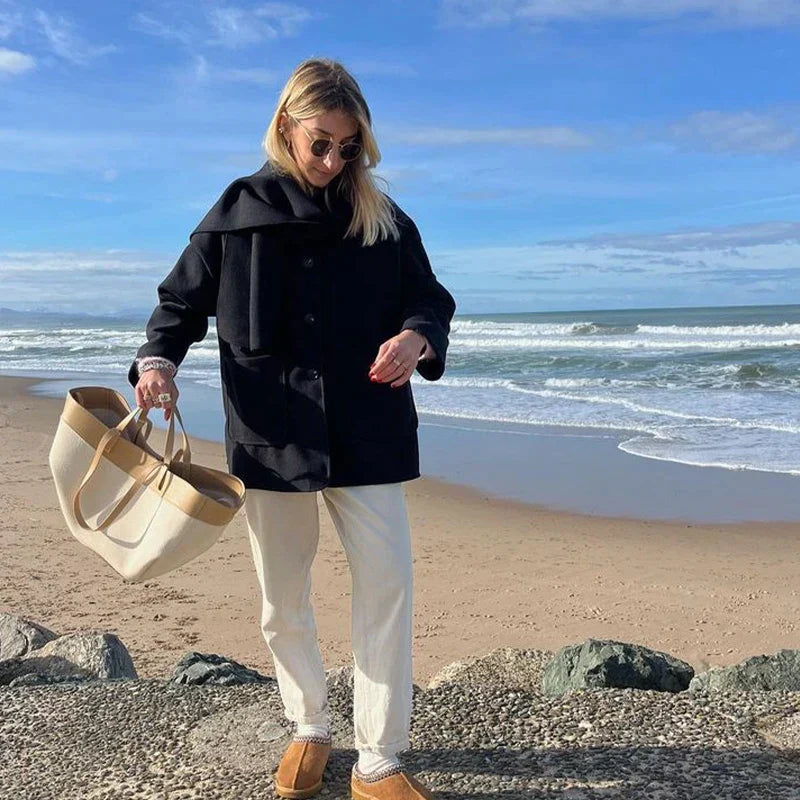 Elara Oversized Wool Coat - Luxurious Comfort