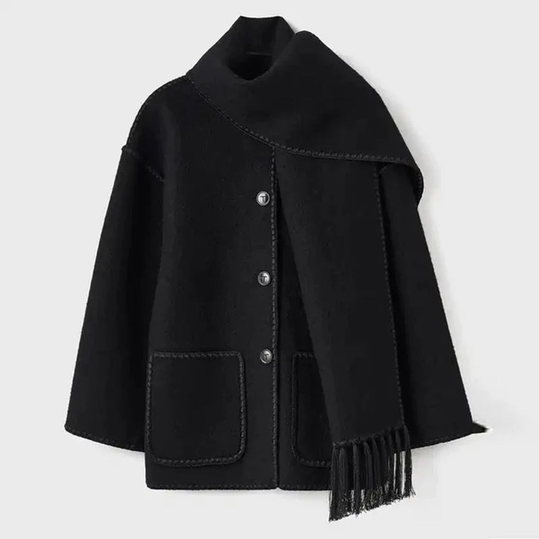 LATRICE - Elegant Coat with Scarf