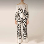 Ise - Stylish Satin Set with Unique Print
