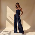 Viola - Chic Strapless Jumpsuit
