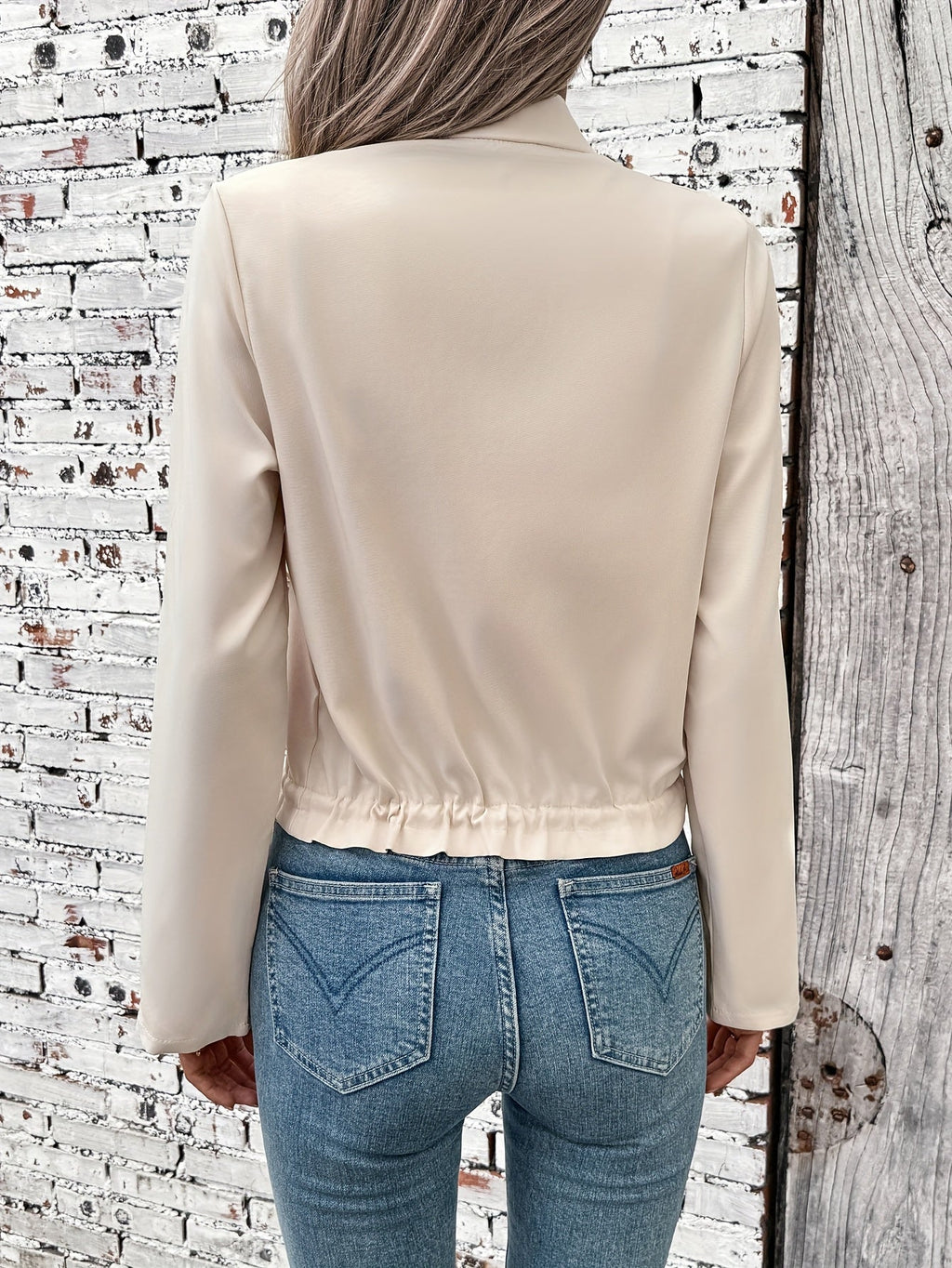 Bente - Blazer Jacket with Stand-Up Collar and Pockets