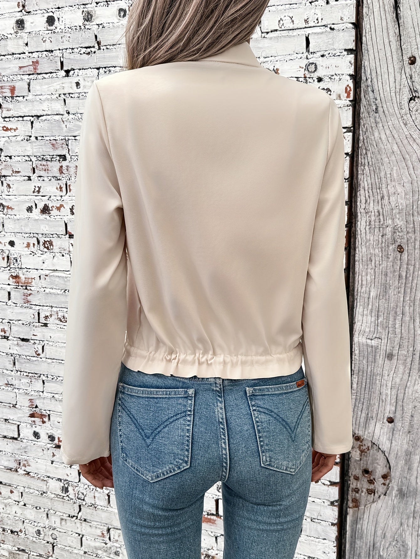 Bente - Blazer Jacket with Stand-Up Collar and Pockets