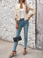 Bente - Blazer Jacket with Stand-Up Collar and Pockets