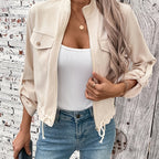 Bente - Blazer Jacket with Stand-Up Collar and Pockets