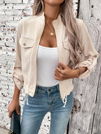 Bente - Blazer Jacket with Stand-Up Collar and Pockets
