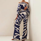 Ise - Stylish Satin Set with Unique Print