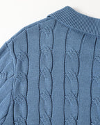 FLORENCE Cable Knit Polo Shirt