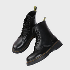 Women's Ankle Combat Boots with Zipper and Non-Slip Sole