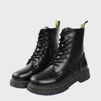 Women's Ankle Combat Boots with Zipper and Non-Slip Sole