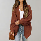Relaxed Fit Casual Knitted Cardigan for Women