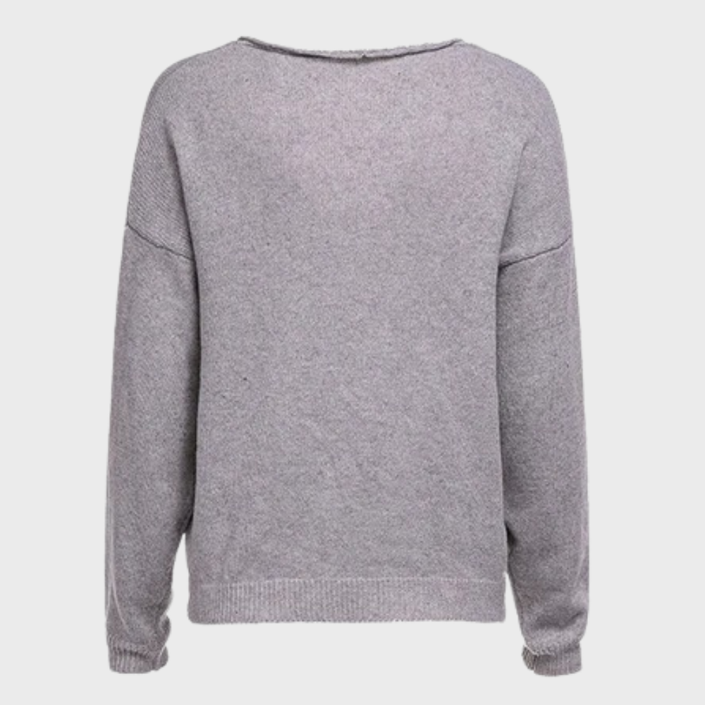 Relaxed Fit V-Neck Knit Sweater for Women