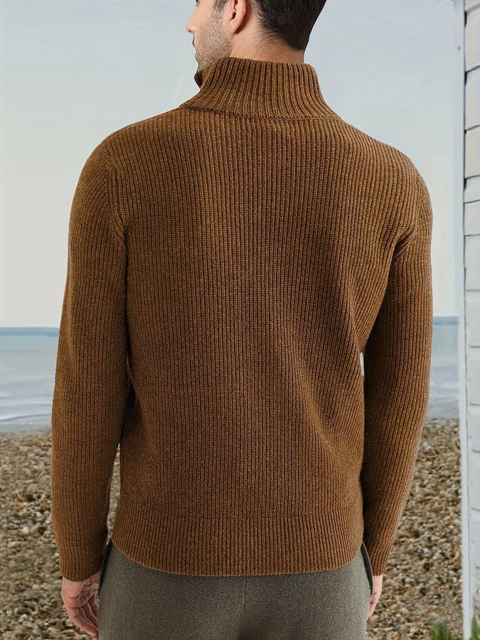 LIVAA | Modern Slim Fit Half-Zip Sweater