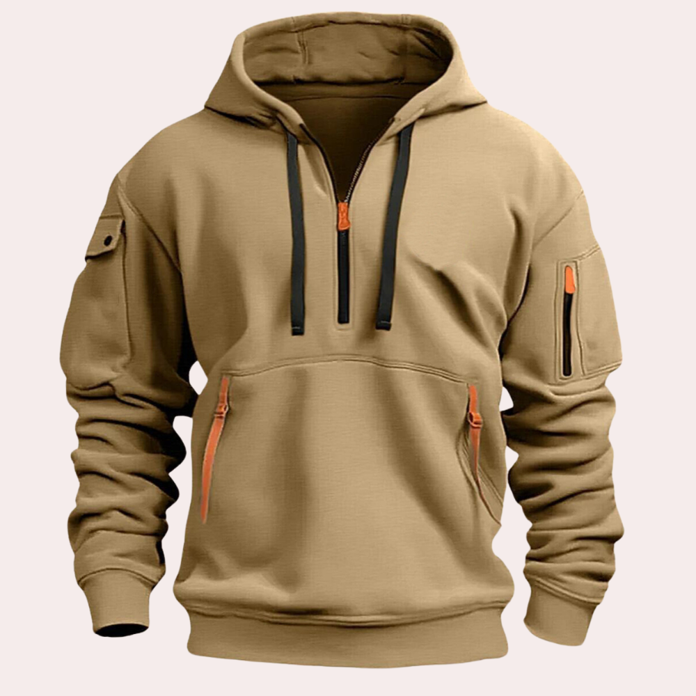 TEVO Men's Winter Half-Zip Hoodie
