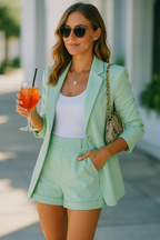 Salma - Summer Blazer and Shorts Ensemble