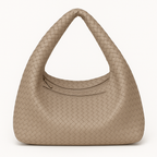 Vegan Leather Woven Handbag