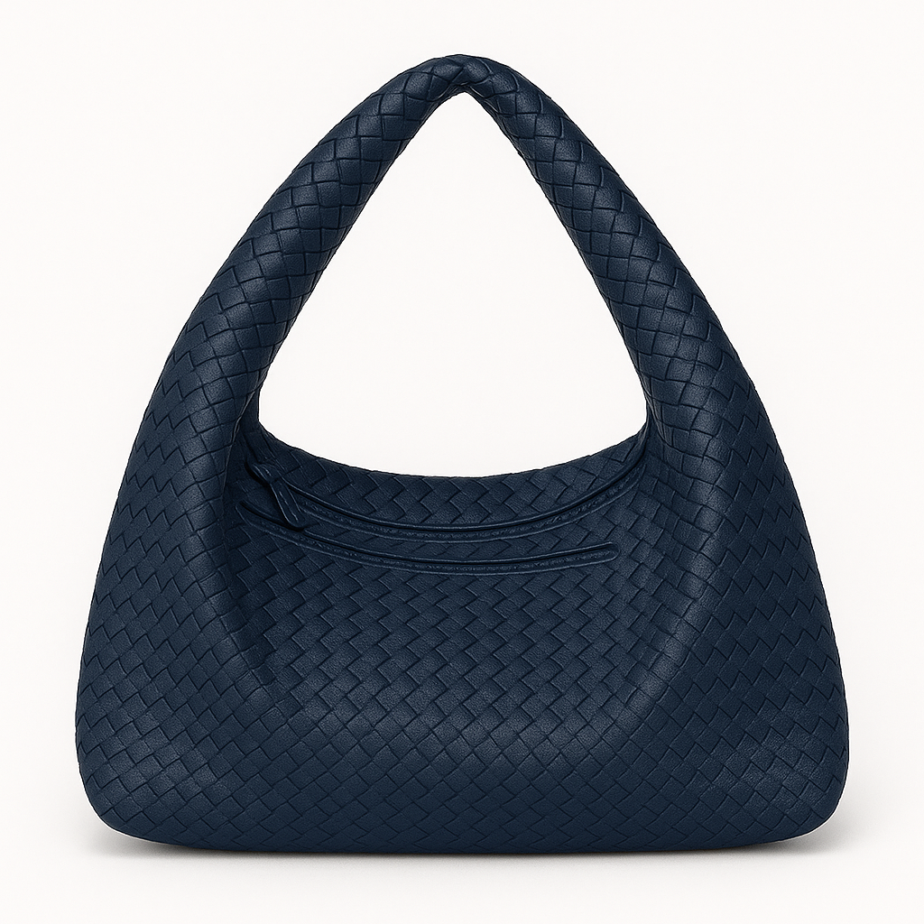 Vegan Leather Woven Handbag