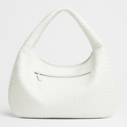 Vegan Leather Woven Handbag