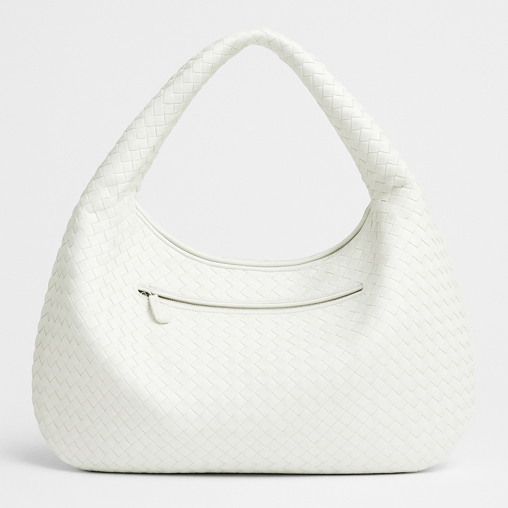 Vegan Leather Woven Handbag