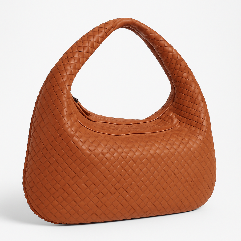 Vegan Leather Woven Handbag