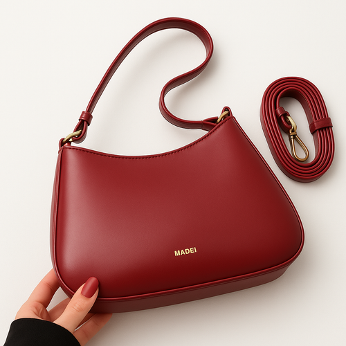Adjustable Strap PU Leather Shoulder Bag