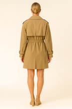 Stylish Women's Belted Mini Trench Coat for Spring