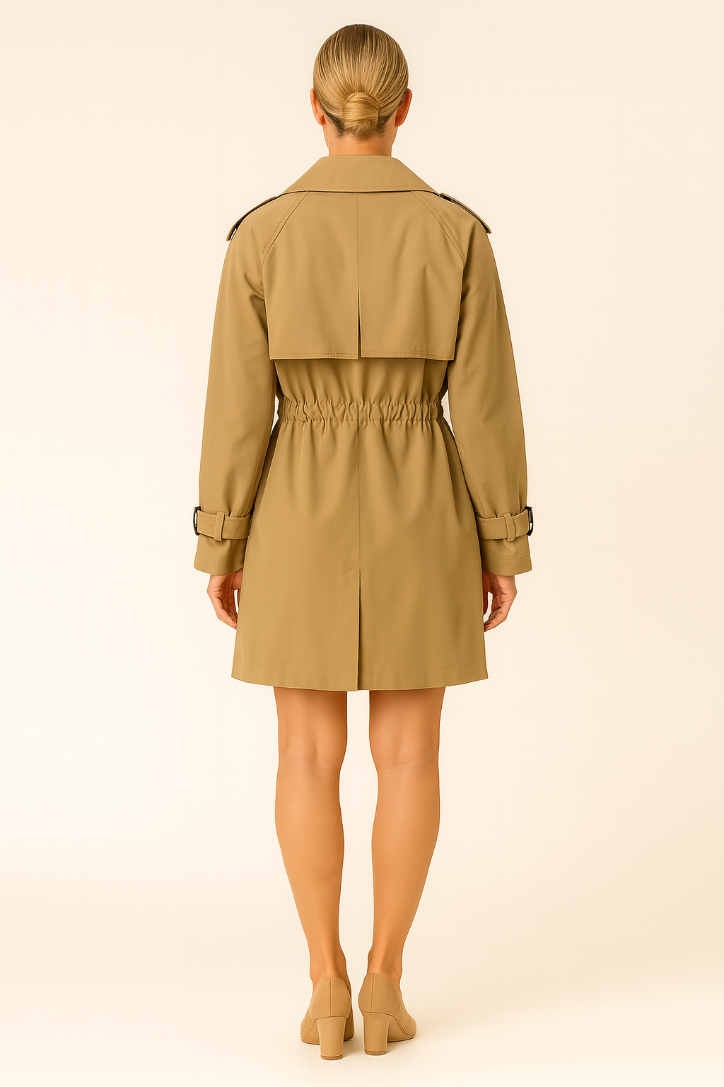 Stylish Women's Belted Mini Trench Coat for Spring