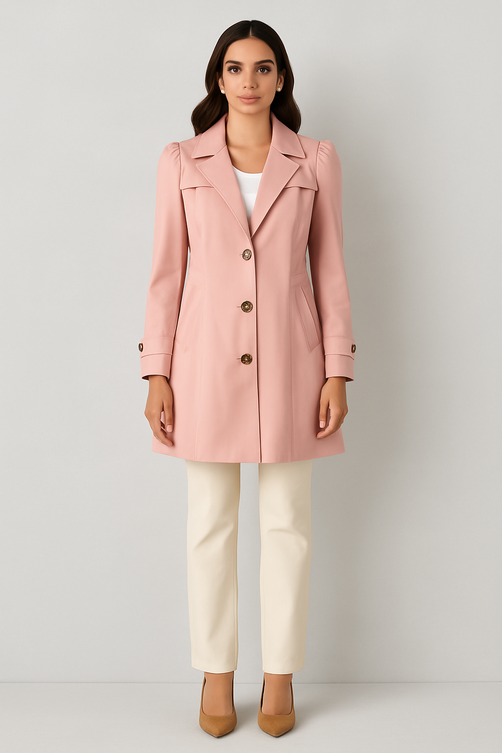Chic Women's Tailored Trench Coat