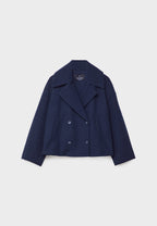 Jitske - Stylish Short Peacoat with Double Button Closure