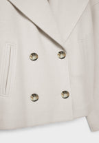Jitske - Stylish Short Peacoat with Double Button Closure