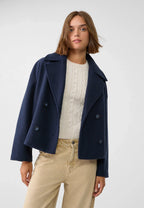 Jitske - Stylish Short Peacoat with Double Button Closure