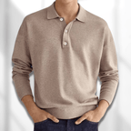 LEON - Men's Knit Polo Sweater